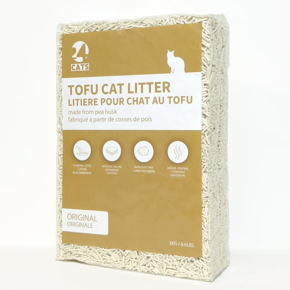 24 CATS Odor Control & Dust-Free Vanilla Tofu Cat Litter, 6.6lbs Bag