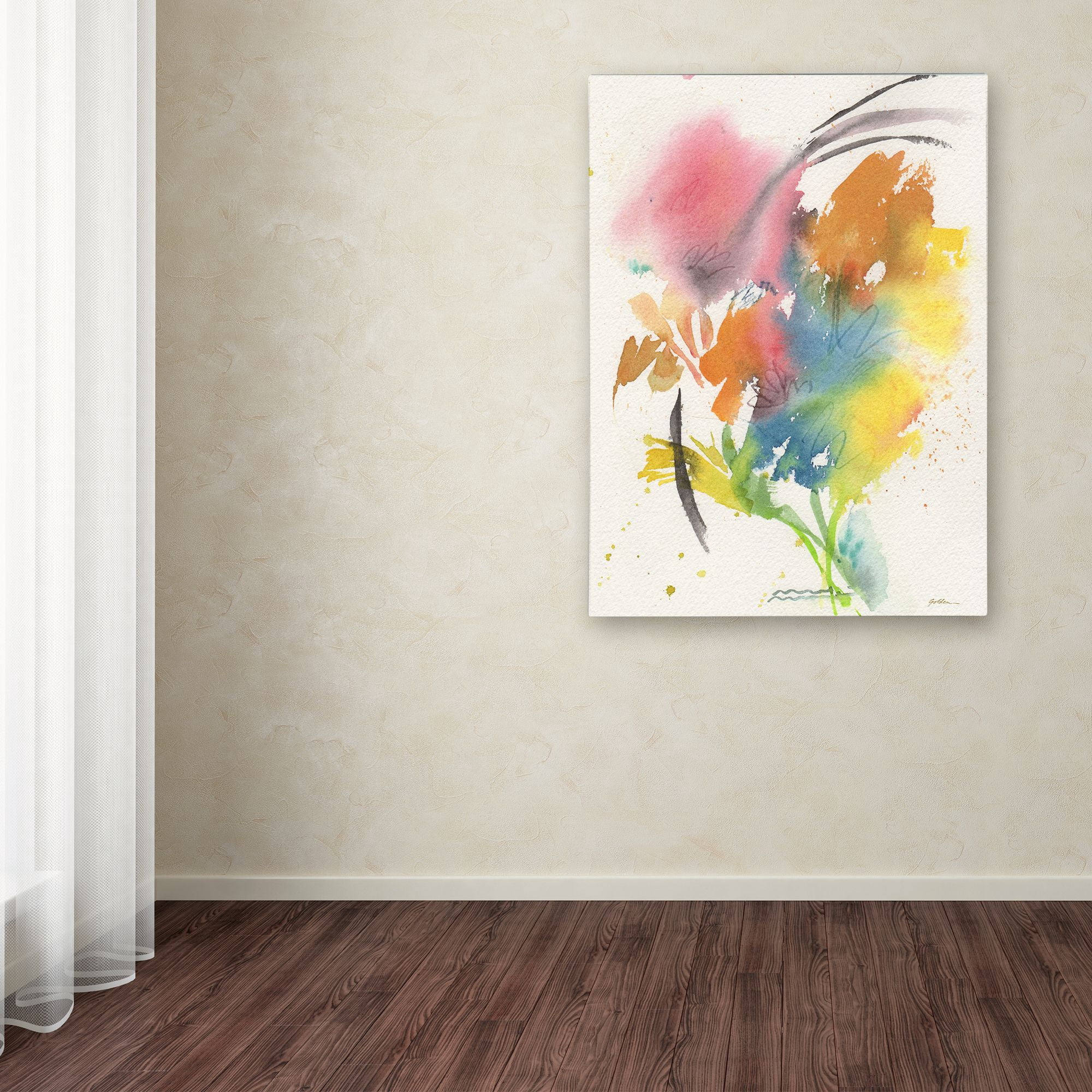 Trademark Fine Art "Rainbow Bouquet" Canvas Art by Sheila Golden
