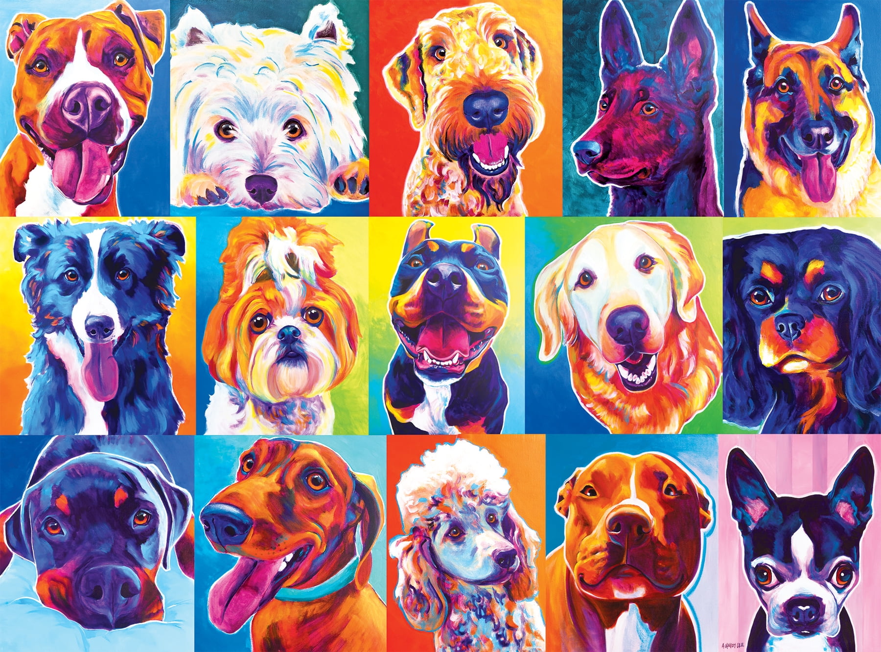 Cra-Z-Art Puzzle Collector 1000-Piece Happy Dawgs Jigsaw Puzzle