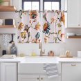 thumbnail image 2 of Pink Spring Floral Kitchen Curtains Window Panels, Summer Botanical Vintage Birds Insulated Window Treatment Curtain, Grommet Curtains for Bedroom/Living Room/Bathroom, 2 Piece 42"Wx45"L, 2 of 8