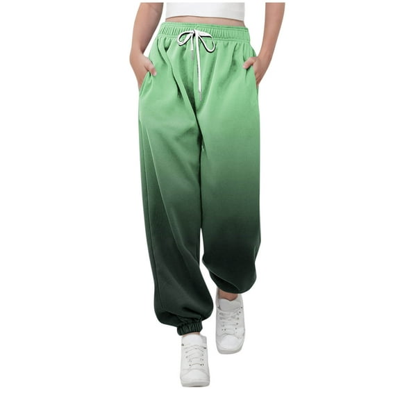 dazeni Girls Baggy Jogger Sweatpants Fashion Tie Dye Cinch Bottom Sweatpants Comfy Drawstring Athletic Pants Y2K Preppy Pants