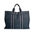 thumbnail image 2 of Pre-Owned Hermès HERMES Tote Bag MM Air Line Canvas Black (Fair), 2 of 18