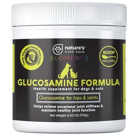 Nature's Pure Edge Glucosamine Powder for Dog and Cat Joint Support, 170 g
