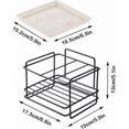 thumbnail image 3 of Kitchen Sponge Holder, Sponge Holder, Kitchen Sink Organizer, with Adhesive, for Dishwasher Liquid Soap Brush Towel Drainer Bathroom (Black), 3 of 4
