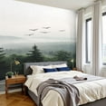 thumbnail image 2 of Peel and Stick Wallpaper Wall Murals Mountain Foggy Forest Tree Landscape Misty 100"H x 144"W Removable PVC Wall Paper Self-Adhesive Wall Paintings Art Decor for Bedroom Living Room, 2 of 7
