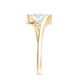 thumbnail image 3 of 1CT Lab Diamond East West Oval Engagement Ring - EF-VS Quality - With Jewelry Box, 14K Yellow Gold, US 6.00, 3 of 8