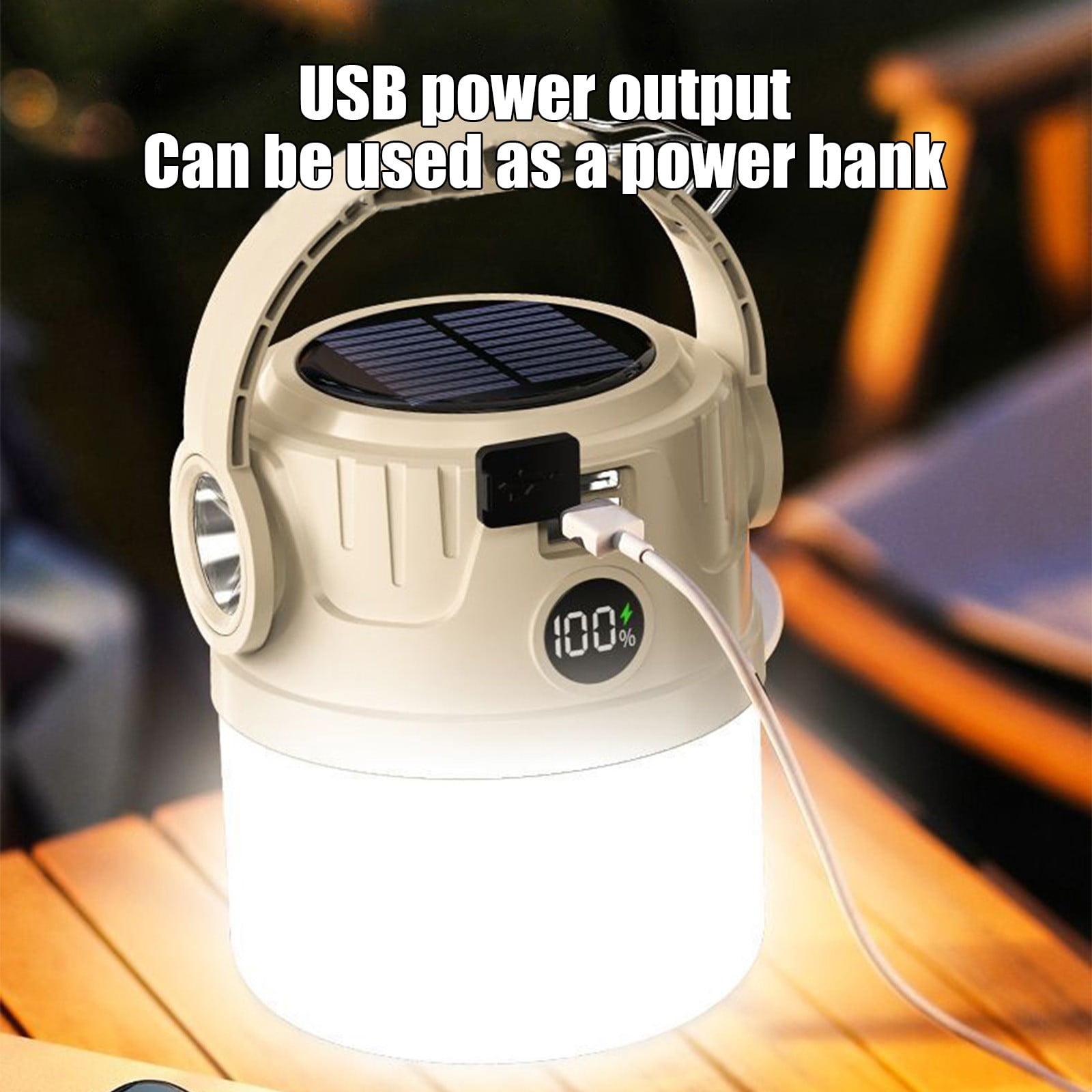 USB Rechargeable LED Camping Lantern Tent Light - 300 Lumens, IP44 - View #5