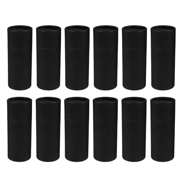 12 Uds. Cajas de cartón de tubo de tarro de papel Kraft vacías, caja de embalaje de botella de aceite esencial, caja de embalaje de tubo de papel con tapa, cajas de cartón de papel redondas de 30 ml
