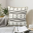 thumbnail image 6 of Zufioo Anchors and Ropes Print Velvet Border Throw Pillow Cover, Zipper Throw Pillow Protector for Cushions Sofa Bedroom Home Decorations-18"x18", 6 of 8