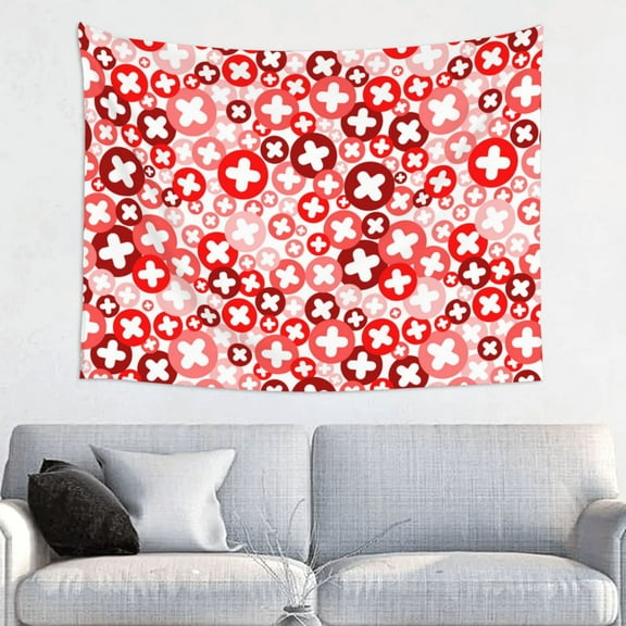 Bingfone Plus Cross Tapestry Wall Hanging Decor for Living Room Bedroom Dorm Classroom Office Decor 29x37 Inch