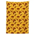 thumbnail image 3 of Ambesonne Hawaiian Tablecloth Rectangular Table Cover, Ocean Island Palms, 60"x90", Marigold and Brown, 3 of 4