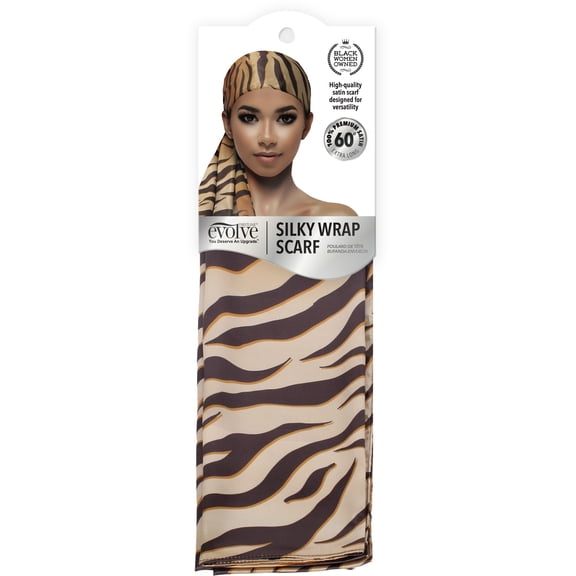 Evolve Silky Wrap Scarf Zebra