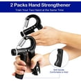 thumbnail image 5 of Adjustable Hand Grip Strengthener 2 Pack,Countable,Non Slip Grip Strength with Intelligent,Resistance 11-132 Lbs for Athletes,Forearm, Fingers, Wrist Workout, 5 of 7