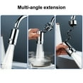 thumbnail image 5 of Lierteer Faucet extender for 360 degree rotation 3 adjustable modes Faucet aerator Silver, 5 of 8