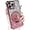Pink, variant on for iPhone 16 Pro Max Bling Kickstand Case, Girly Woman Glitter Floating Liquid Ring Holder with Camera Lens Protector Soft Cute Stand Shockproof Phone Cover for iPhone 16 Pro Max (Purple)