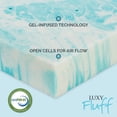thumbnail image 4 of LuxyFluff  3-Inch Gel-Infused Memory Foam Mattress Topper with Ventilated Removable Washable Bamboo Cooling Cover, Corner Straps Twin, 4 of 5