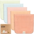 thumbnail image 1 of Paños para eructar KeaBabies Lumi Muslin, paquete de 5 unidades para bebés, niñas y niños, 1 of 9