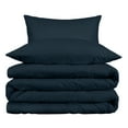 thumbnail image 2 of BNM Egyptian Cotton Duvet Cover Set, King/ California King, Navy Blue, 2 of 6