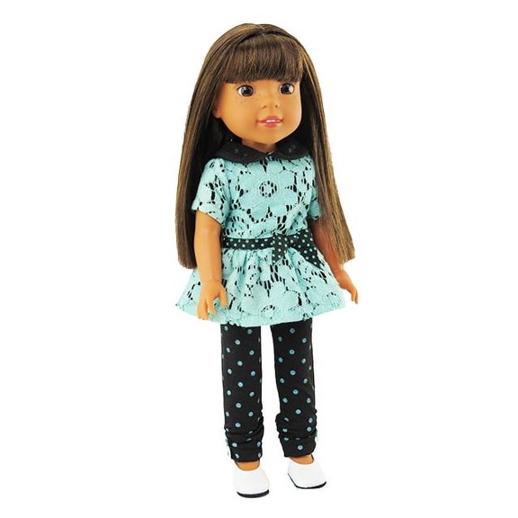 Polka Dots and Lace Pant Set For 14 Inch Dolls