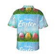 thumbnail image 3 of Daiia Happy Easter Hawaiian Shirt for Men Gentle Cotton Regular Short Sleeve Casual-X-Large, 3 of 9