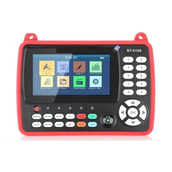 Digital Satellite Finder 5150 H.265 DVB-S2 DVB-T/T2/C Combo Supports QPSK Digital Satellite Meter Finder Satlink 6916 Ws-6933 Kpt-716ts ,Portable Carrying