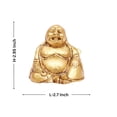 thumbnail image 2 of Laughing Buddha Sitting Brass Statue Idol, 2 of 4