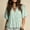 Green, variant on Floral Jacquard Shirts for Women Elegant Ruffle V Neck Button Down Crop Shirt Flutter Short Sleeve Gauze Babydoll Top