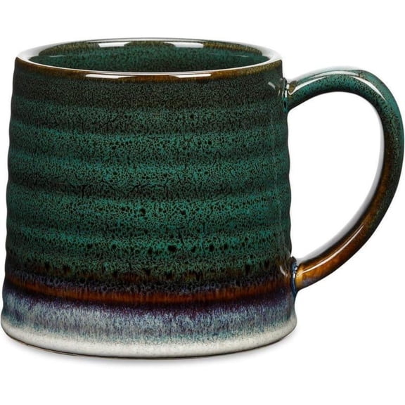 18 oz Large Ceramic Coffee Mug, Big Handmade Pottery Tea Cup for Office and Home, Big Handle Coffee Cup, Ceramic Mugs for Water Tea Coffee Milk Juice