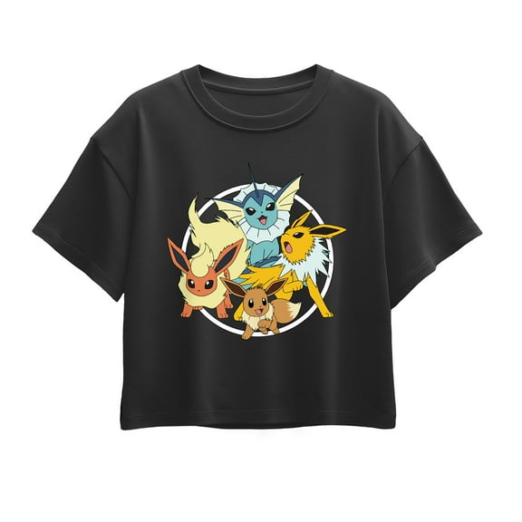 Pokémon - Eevee Group - Youth Girl Short Sleeve Boxy Tee