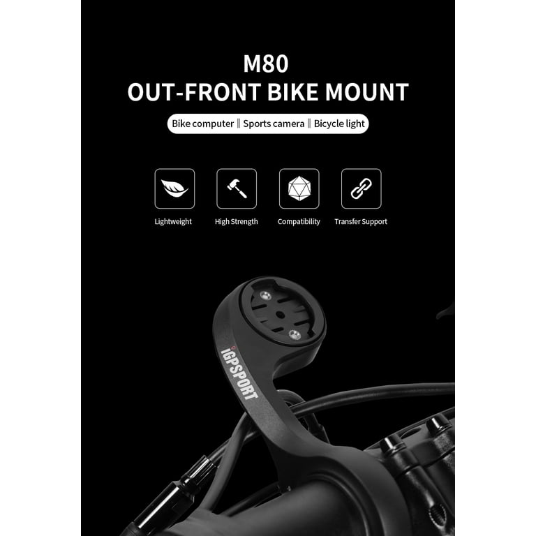 iGPSPORT, Out-front Bike Mount, 31.8 mm, Black, Compatible with
