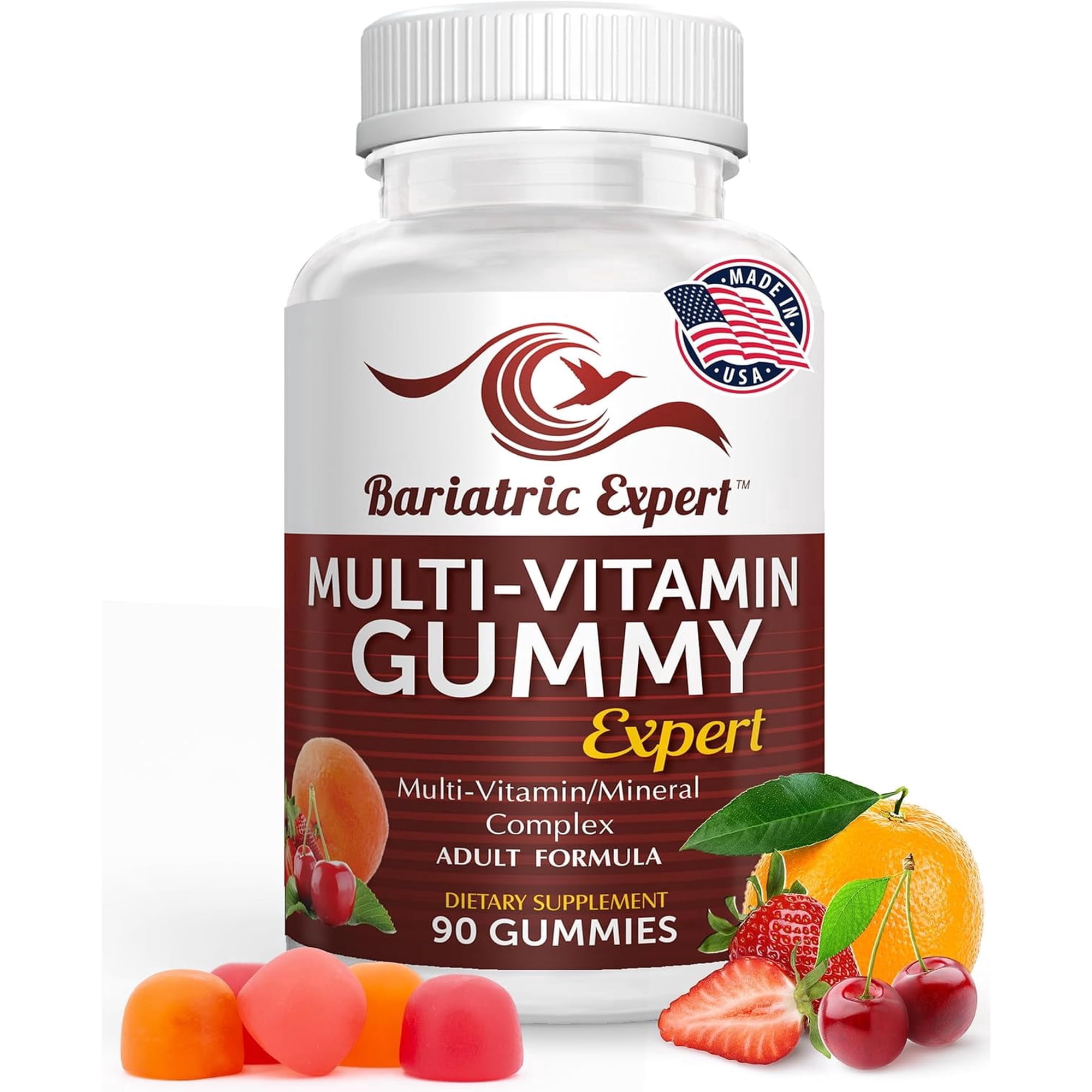 Bariatric Expert Multivitamin Gummies for Adults, Post Gastric Sleeve & Bypass Dietary Supplement, 90 Count