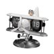 thumbnail image 1 of Reloj de escritorio perfke Con escultura de avión abatible y mecanismo automático, 1 of 9