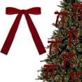 thumbnail image 7 of 12pcs Mini Velvet Bows Velvet Christmas Tree Bows Rustic Crafts Gift Ribbon Bows for Xmas Trees Wreaths Gifts Wedding Indoor Outdoor Decorations, 7 of 7
