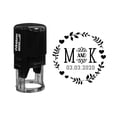 thumbnail image 1 of Printtoo Roound Personalized&nbsp;Black Self Inking Wedding Favor Stamp Custom Save The Date Rubber&nbsp;Stamper-40 mm, 1 of 6