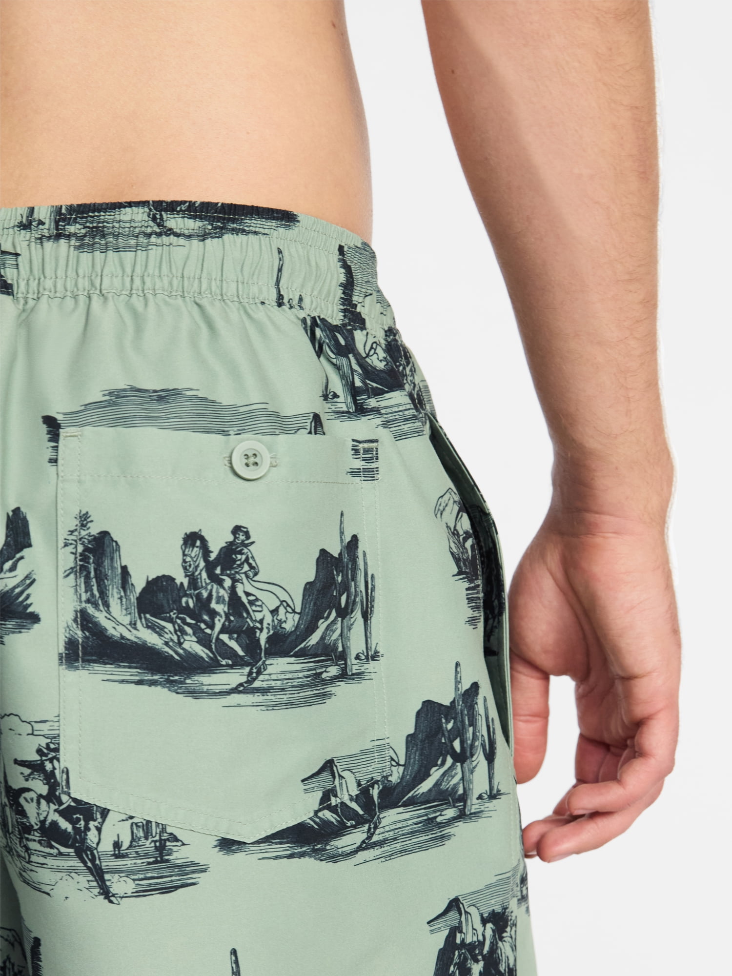No Boundaries Men's & Big Men's Elastic Swim Trunks, 5" Inseam, Size S-5XL
