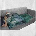 thumbnail image 6 of Nature Soft Flannel Fleece Blanket, Natural Marble Cave at European Mediterranean Lake Geologic Eroded Artwork Photo, Cozy Plush for Indoor and Outdoor Use, 60" x 80", Turquoise Grey, by Ambesonne, 6 of 6