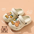 thumbnail image 4 of Djtdsds Kids Themed Clog Sandals Soft Non- Open-Toe Slippers Color:Khaki,Size:10-10.5 Years, 4 of 5