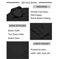 thumbnail image 5 of COOFANDY Mens Wrinkle Free Dress Shirts Long Sleeve Slim Fit Button Down Shirt No Tuck Shirts for Men, 5 of 5