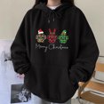 thumbnail image 2 of Pompotops Femmes Casual Mode Imprimé Pull Col Rond Manches Longues Pull, 2 of 5