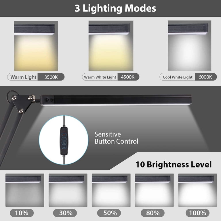 Somnr LED Desk Lamp with Clamp and Swing Arm photo 8
