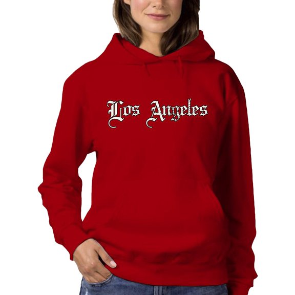 Old Gothic Los Angeles Banner Hoodie Women -Image by Shutterstock, Female Medium