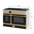 thumbnail image 3 of Akicon 48 Inch Freestanding Gas Range with 8 Sealed Burners Cooktop, 6.7 Cu.Ft. Dual Zone Capacity, Natural Gas/LP Convertible-MBGBGGA1, 3 of 3