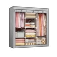thumbnail image 1 of Closet Organizador Armable de Acero Inoxidable | Armario de Almacenamiento para Ropa | Ropero Portatil | Mueble de Tela Impermeable con Cierre | Perchero Guardaropa para Recamara, 1 of 5