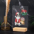 thumbnail image 4 of Santa is Coming Border Collie Merry Christmas Xmas Noel Truck Tree Acrylic Plaque Sign Ashwood Base Borders Dog Lovers Gifts Idea Home Desk Decor - 02023, 4 of 5