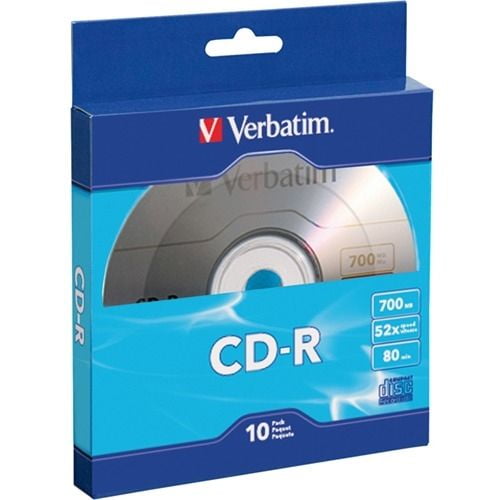 Verbatim CD-R 700MB 52X avec Surface de Marque - 10pk Boîte en Vrac