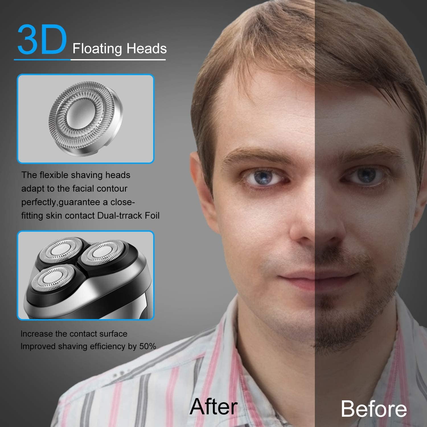 hatteker electric shaver rotary razor