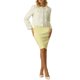thumbnail image 2 of BLAZER CORTO DE TRABAJO PARA MUJERES INSPIRE CHIC DE MANGA LARGA ELEGANTE CHAQUETA DE TWEED XL CREMA BLANCA, 2 of 5
