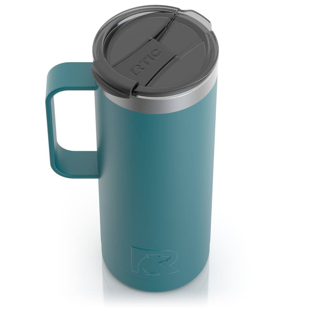 RTIC 40 oz Road Trip Tumbler Double-Walled Insulated Stainless Steel Travel  Coffee Mug with Lid, Handle and Straw, Hot and Cold Drink, Portable Thermal  Cup for Car, Camping, Spill-Resistant, Sage 