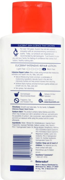 Eucerin Intensive Repair Lotion 8 4 Oz Pack Of 2 Walmart Com