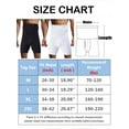 thumbnail image 3 of Spencer Men's Tummy Control Shorts High Wais Slimming Anti-Curling Underwear Body Shaper Seamless Boxer Brief (M, White), 3 of 8